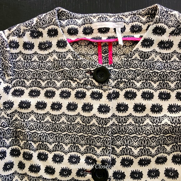 Classiques Entier Blk/Wht Artesian Print Jacket XL| Career Artsy Monochrome - Picture 3 of 3